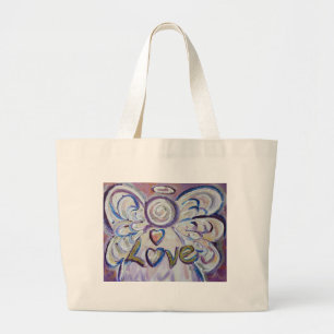 Love Angel Word Art Custom Tote Bags