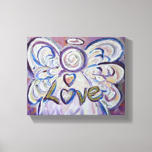 Love Angel Word Art Painting Wrapped Canvas (Front)