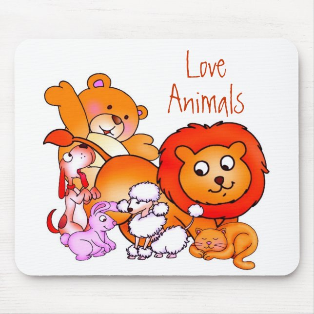 Love Animals Mousepad (Front)