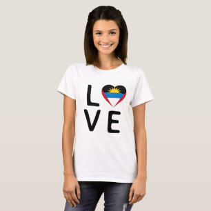 Love - Antigua and Barbuda Flag T-Shirt