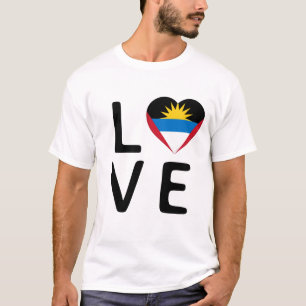Love - Antigua and Barbuda Flag T-Shirt