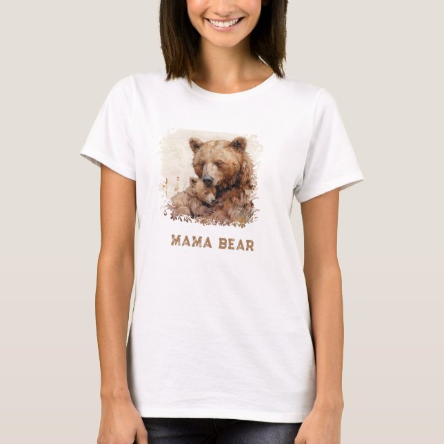 *~* Love AP72 MAMA BEAR  Cub Mother's Day Gift T-Shirt (Front)