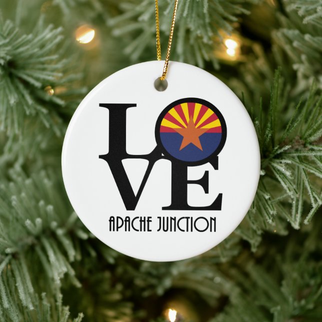 LOVE Apache Junction Arizona Ceramic Tree Decoration (Tree)