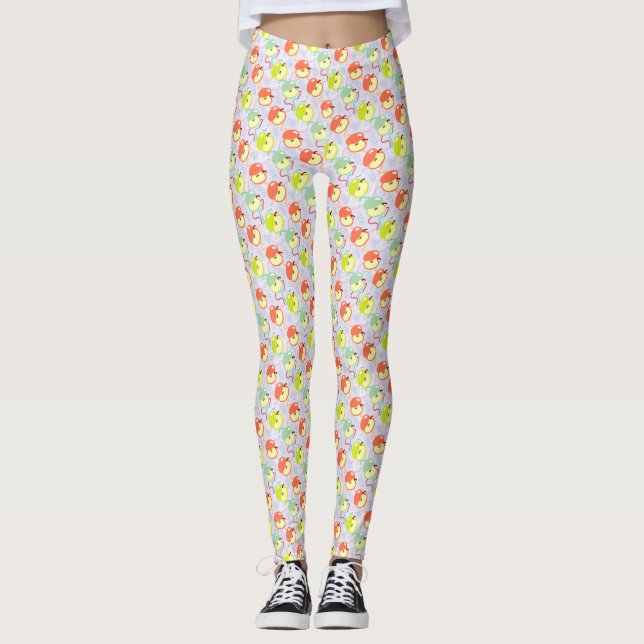 Love Apples Blue Leggings (Front)