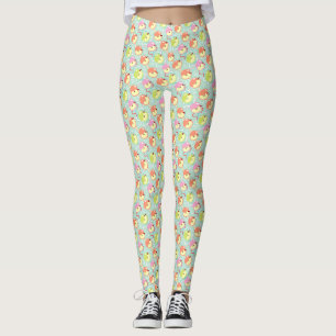 Love Apples Teal Leggings
