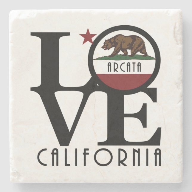 LOVE Arcata CA Stone Coaster (Front)