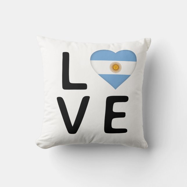 Love - Argentina Flag Cushion (Front)