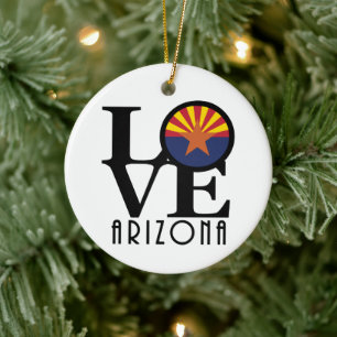 LOVE Arizona Ceramic Tree Decoration