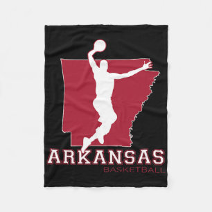 Love Arkansan Hoops Fan Arkansas State Silhouette Fleece Blanket