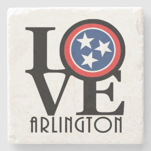 LOVE Arlington TN Stone Coaster