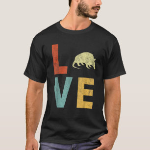 Love Armadillo Lover Funny Armadillo Quote Retro T-Shirt