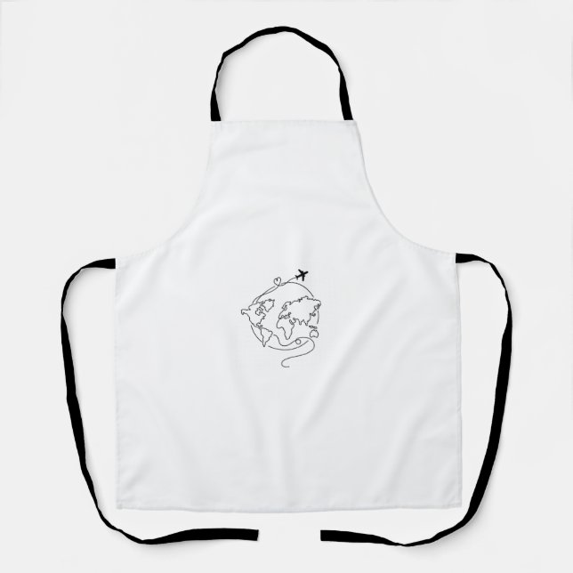🌍 Love Around the World ✈️ Apron (Front)