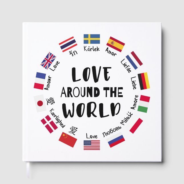 Love Around the World Languages  Guest Book (Front)