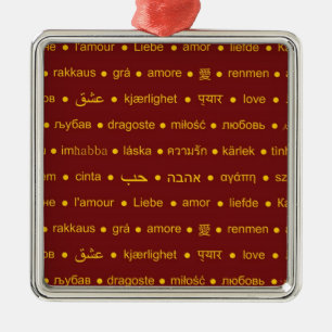 Love around the World Metal Tree Decoration