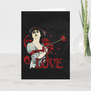 Love Arrow in the Heart Holiday Card