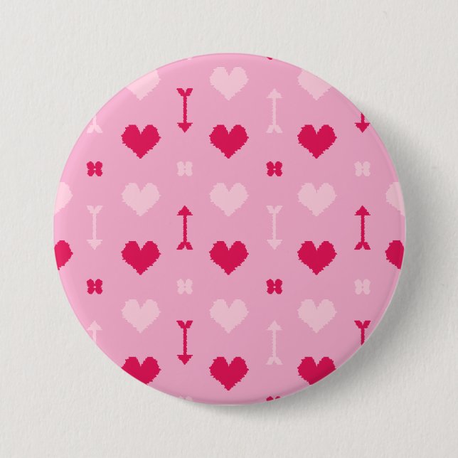 Love Arrows & Blossoms Button (Front)