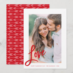 Love Arrows   Valentine's Day Photo Card