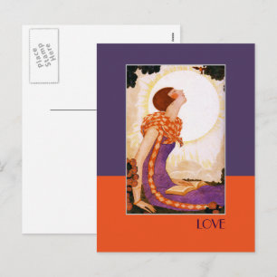 Love. Art Deco Valentine's Day Postcards