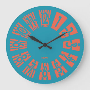 LOVE ART KLOCK BARS & INDIAN COLORS BY MASANSER LARGE CLOCK