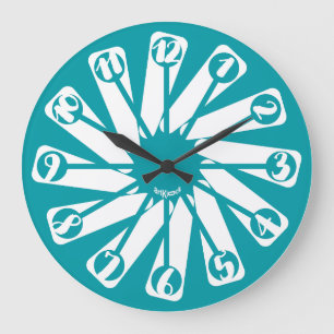 LOVE ART KLOCK BLUE/GREEN PROJECT BY MASANSER LARGE CLOCK
