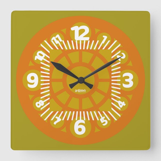 LOVE ART KLOCK CIRCLE ON CIRCLE BY MASANSER SQUARE WALL CLOCK (Front)
