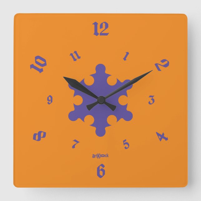 LOVE ART KLOCK CIRCLE PUZZLE BY MASANSER SQUARE WALL CLOCK (Front)