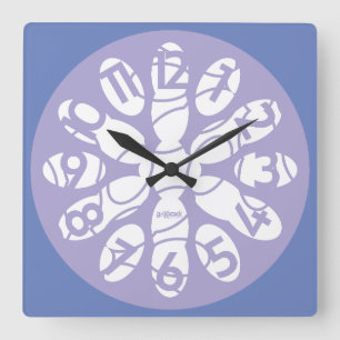 LOVE ART KLOCK ELEMANTARY GEOMETRY BY MASANSER SQUARE WALL CLOCK
