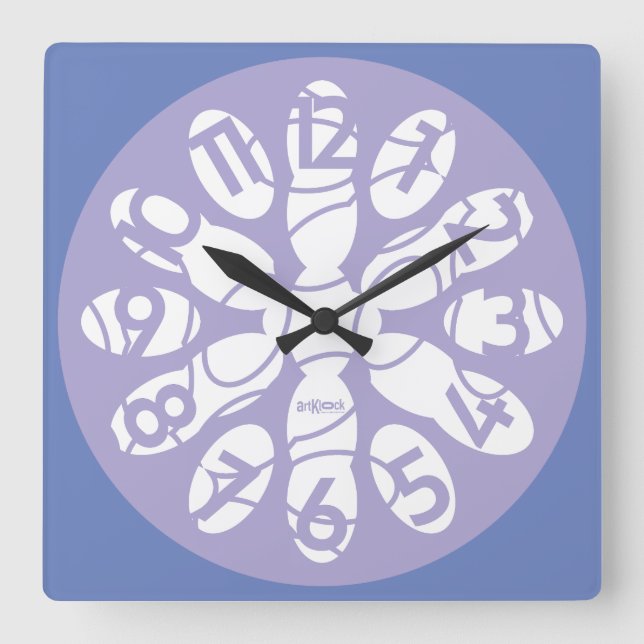 LOVE ART KLOCK ELEMANTARY GEOMETRY BY MASANSER SQUARE WALL CLOCK (Front)