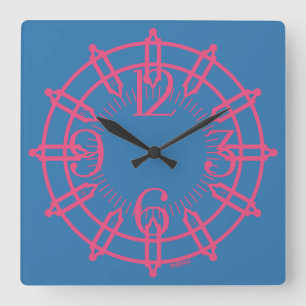 LOVE ART KLOCK FANTASY COLORS BY MASANSER SQUARE WALL CLOCK
