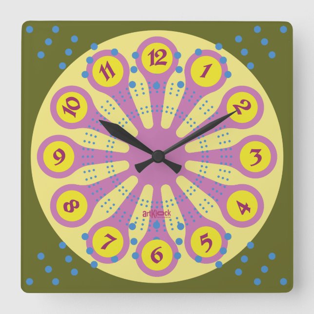 LOVE ART KLOCK IMAGINE SHAPES BY MASANSER SQUARE WALL CLOCK (Front)