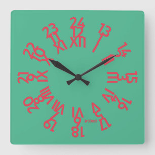 LOVE ART KLOCK NUMBER MODERN MIX CLASSICS BY MASAN SQUARE WALL CLOCK