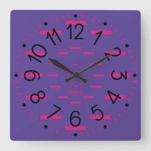 LOVE ART KLOCK RENTANGLES AND POINTS BY MASANSER SQUARE WALL CLOCK