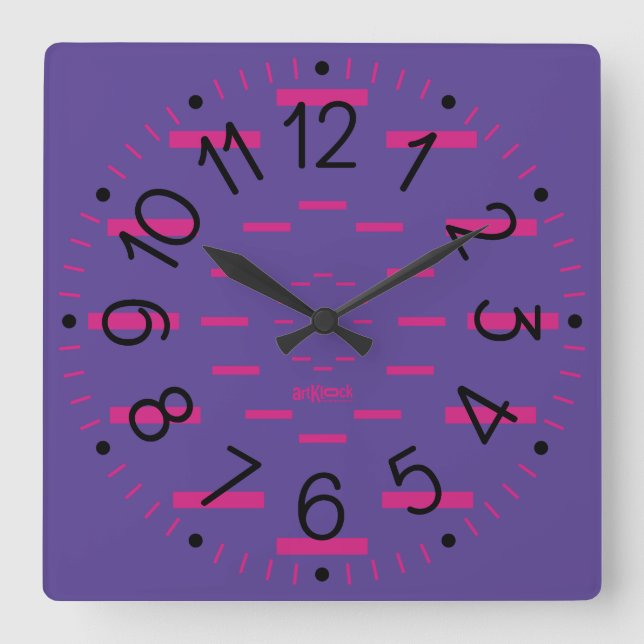 LOVE ART KLOCK RENTANGLES AND POINTS BY MASANSER SQUARE WALL CLOCK (Front)