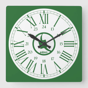 LOVE ART KLOCK TENS AND CIA BY MASANSER SQUARE WALL CLOCK