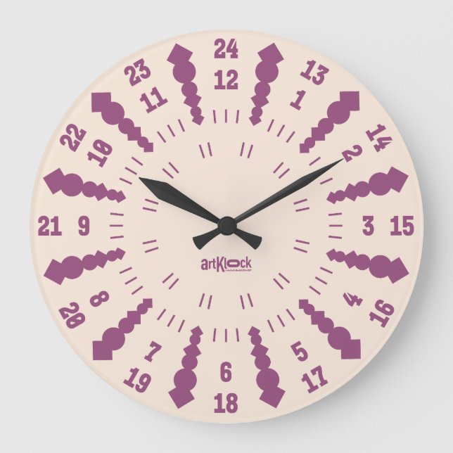 LOVE ART KLOCK TWENTY FOUR/TWELVE BY MASANSER LARGE CLOCK (Front)