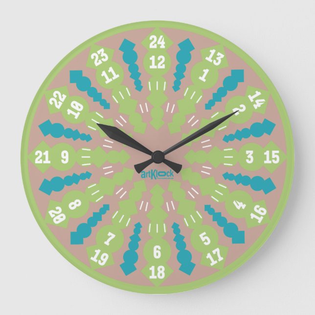 LOVE ART KLOCK TWENTY FOUR/TWELVE BY MASANSER LARGE CLOCK (Front)