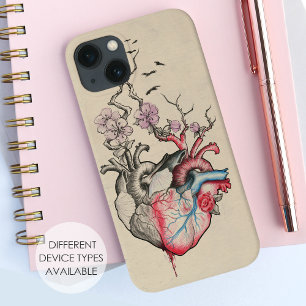 Love art Surreal Anatomical hearts Flowers Vintage iPhone 13 Case