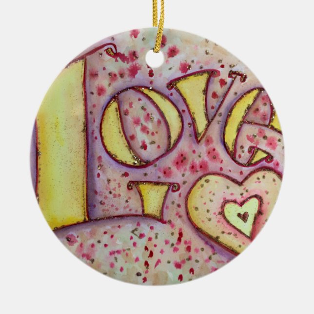 Love Art Word Ornament Painting (Front)
