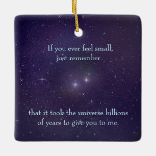 Love as Great as the Universe Personalised Starry Ceramic Ornament
