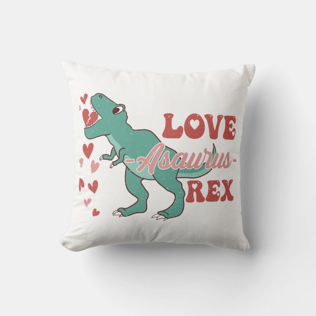 Love-Asaurus Rex Funny Cushion (Front)