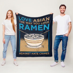 Love Asian The Way You Like Ramen Fleece Blanket