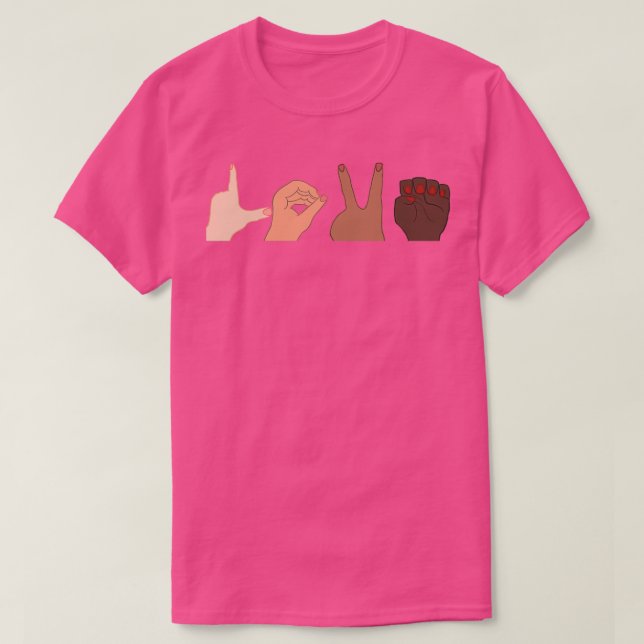 Love ASL 4 T-Shirt (Design Front)
