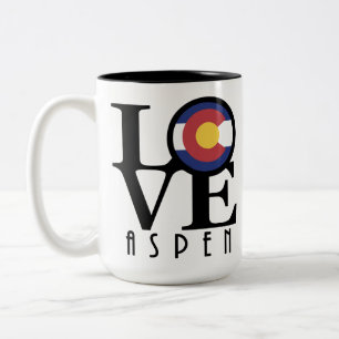LOVE Aspen Colorado 15oz Two-Tone Coffee Mug
