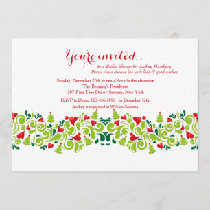 Love at Christmas Shower Invitation