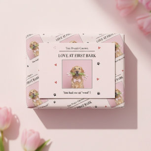 Love at First Bark Dog Valentine’s Day  Holiday Card