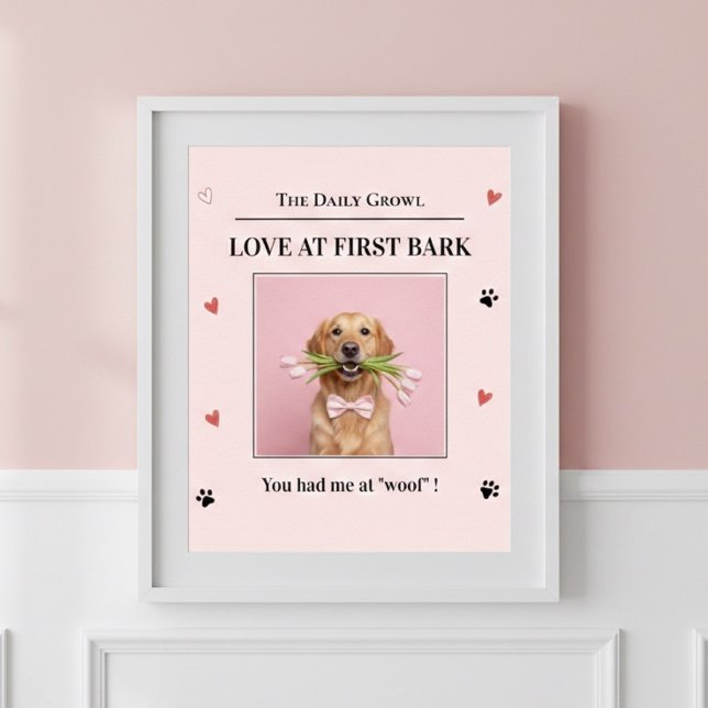 Love at First Bark Personalized Dog  Poster (Creator Uploaded)