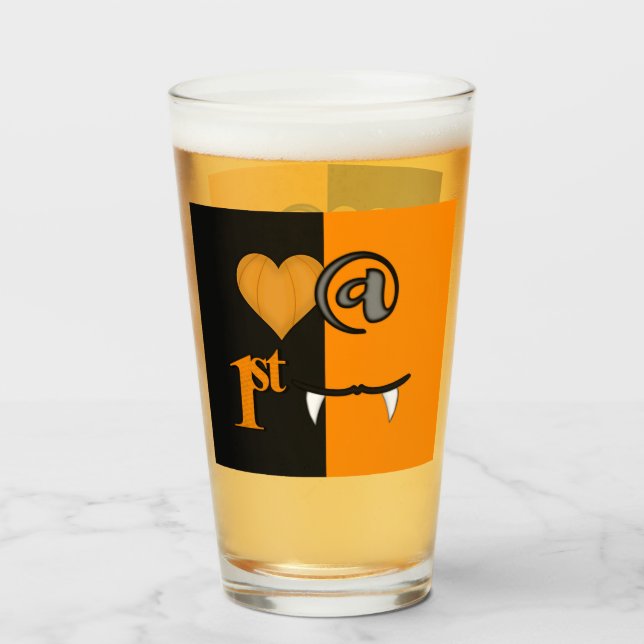 Love At First Bite Halloween Glass (Front Filled)