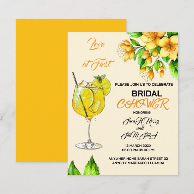 Love at First Bridal Shower Invitation (Front/Back)