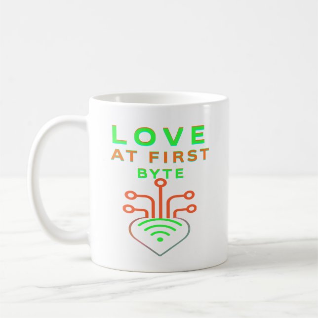 Love At First Byte Coffee Mug (Left)