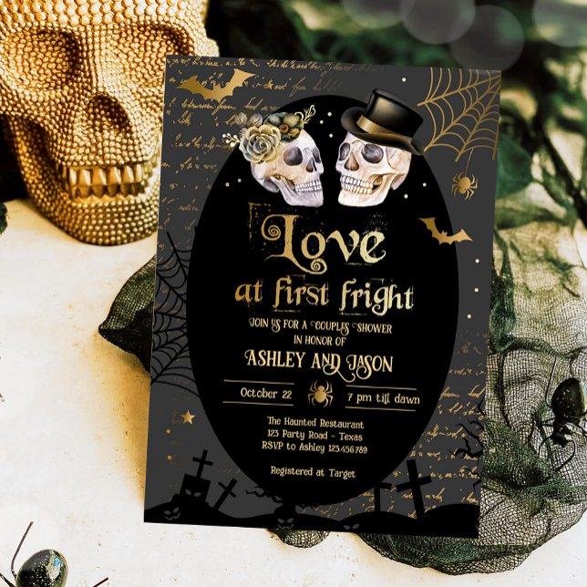 Love at First Fright Halloween Couples Shower Invitation (Creator Uploaded)